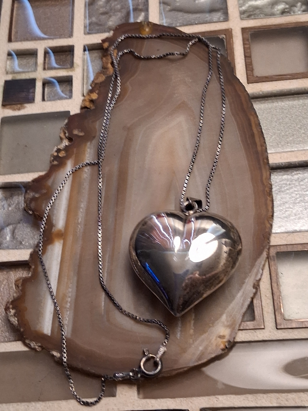 Heart Necklace in Polished Silver - Timeless Pendant